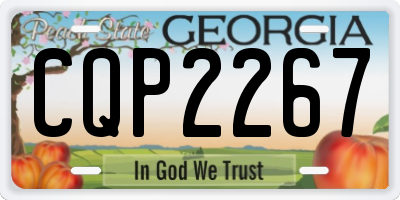 GA license plate CQP2267