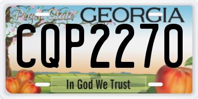GA license plate CQP2270