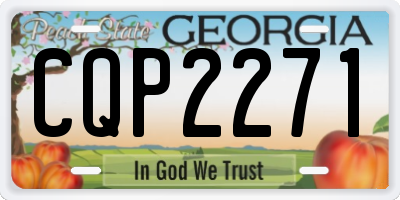 GA license plate CQP2271
