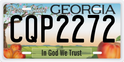 GA license plate CQP2272