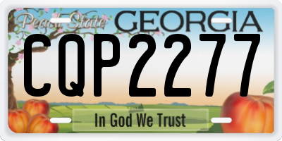 GA license plate CQP2277