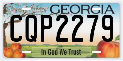 GA license plate CQP2279