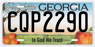 GA license plate CQP2290