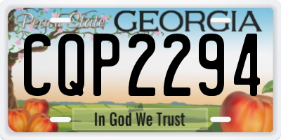 GA license plate CQP2294