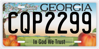 GA license plate CQP2299