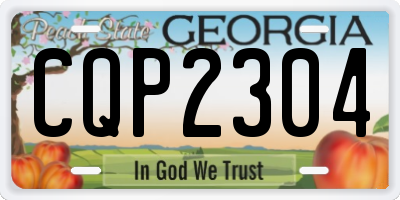 GA license plate CQP2304