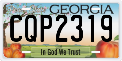 GA license plate CQP2319