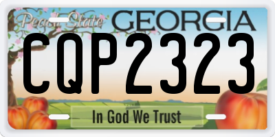 GA license plate CQP2323
