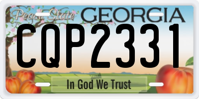 GA license plate CQP2331