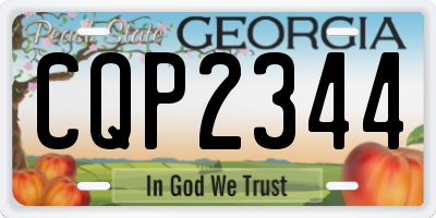 GA license plate CQP2344