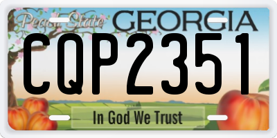 GA license plate CQP2351