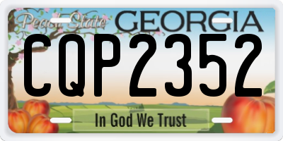 GA license plate CQP2352