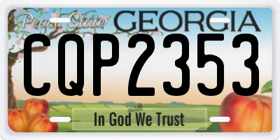 GA license plate CQP2353