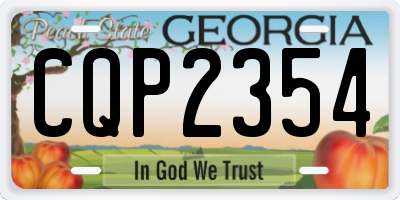 GA license plate CQP2354