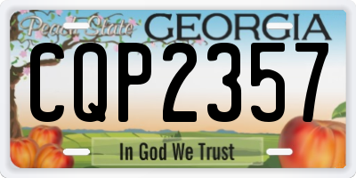 GA license plate CQP2357