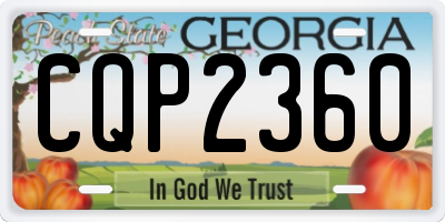 GA license plate CQP2360