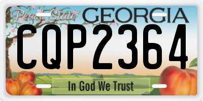 GA license plate CQP2364