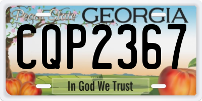 GA license plate CQP2367