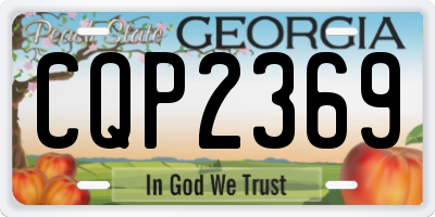 GA license plate CQP2369