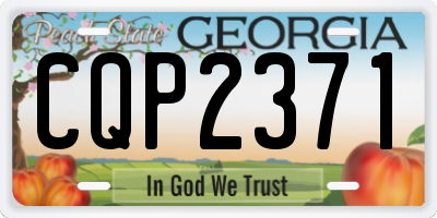 GA license plate CQP2371
