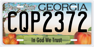 GA license plate CQP2372