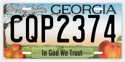 GA license plate CQP2374