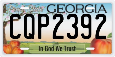 GA license plate CQP2392