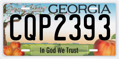 GA license plate CQP2393