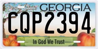 GA license plate CQP2394