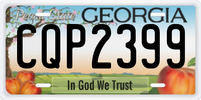 GA license plate CQP2399