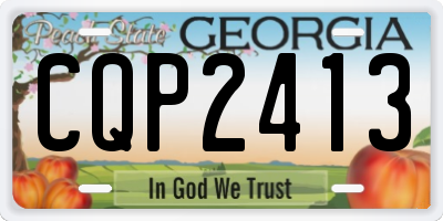 GA license plate CQP2413