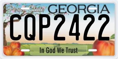 GA license plate CQP2422