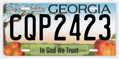 GA license plate CQP2423