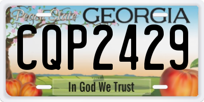 GA license plate CQP2429