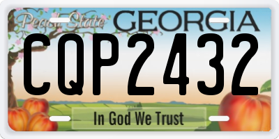 GA license plate CQP2432