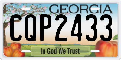 GA license plate CQP2433