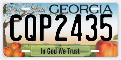 GA license plate CQP2435