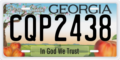 GA license plate CQP2438