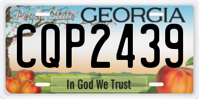GA license plate CQP2439