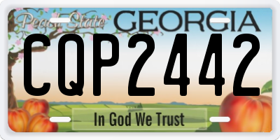 GA license plate CQP2442