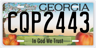 GA license plate CQP2443