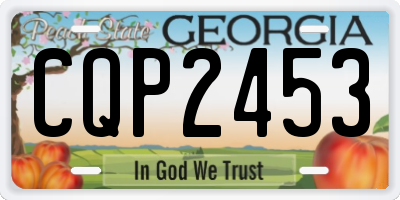 GA license plate CQP2453