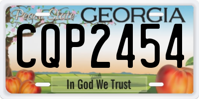 GA license plate CQP2454