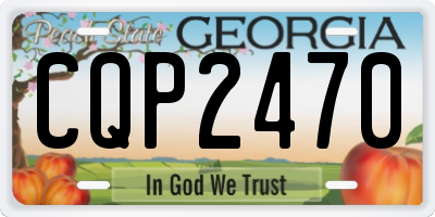 GA license plate CQP2470