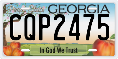 GA license plate CQP2475