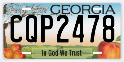 GA license plate CQP2478