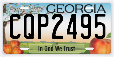 GA license plate CQP2495