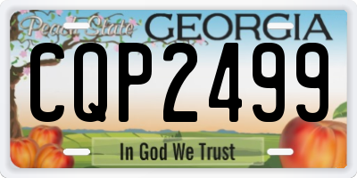 GA license plate CQP2499