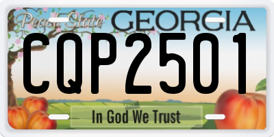 GA license plate CQP2501