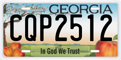 GA license plate CQP2512